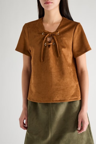 Top - Camel - Naf Naf