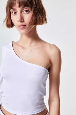 Top asymétrique Blanc - Jennyfer