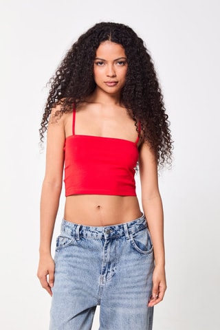 Crop Top - Rouge - Jennyfer
