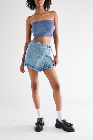 Crop top bustier - Bleu marine - Jennyfer