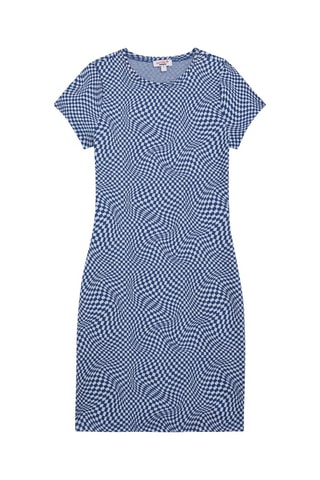 Robe droite Indigo et blanc - Jennyfer
