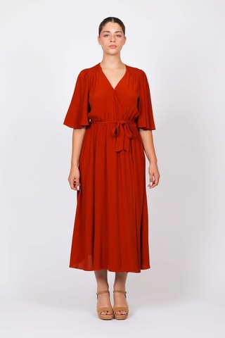 Robe portefeuille - Rouge brique - Naf Naf