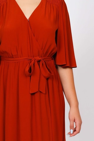 Robe portefeuille - Rouge brique - Naf Naf