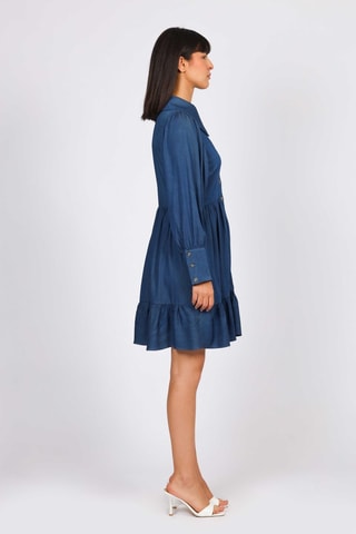 Robe chemise en jean - Bleu marine - Naf Naf