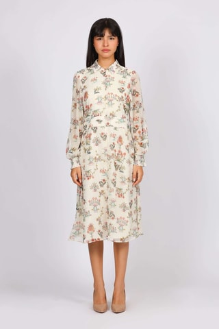 Robe midi - Beige - Naf Naf