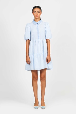 Robe trapèze - Ciel et blanc - Naf Naf