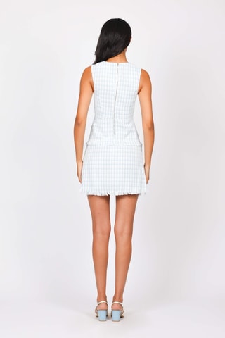 Robe droite en tweed - Bleu clair - Naf Naf