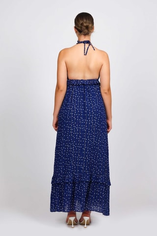 Robe longue - Bleu marine et blanc - Naf Naf