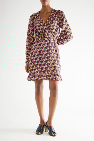 Robe portefeuille - Rose et jaune - Naf Naf