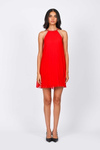 Robe plissée - Rouge - Naf Naf