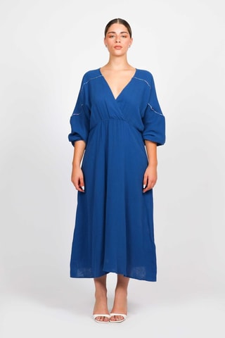 Robe midi - Bleu marine - Naf Naf