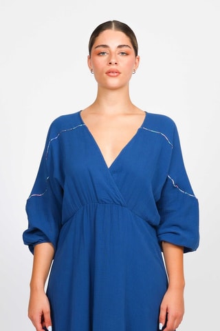 Robe midi - Bleu marine - Naf Naf