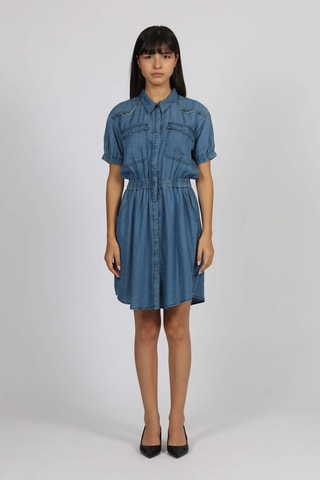 Robe chemise en jean - Bleu - Naf Naf