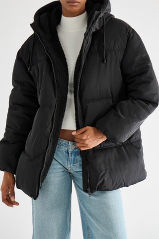 Doudoune à capuche - Noir - Jennyfer