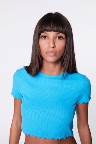T-shirt court Bleu clair - Jennyfer