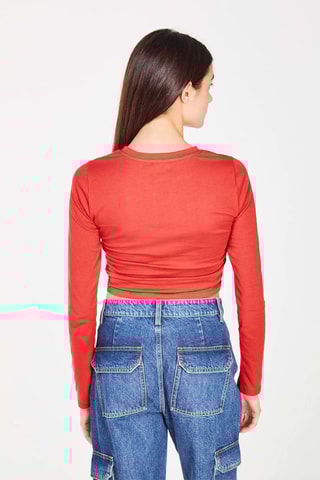 Crop top 
Rouge - Jennyfer
