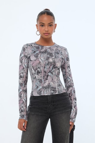 T-shirt - Gris et noir - Jennyfer