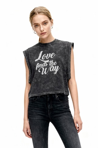 T-shirt oversize - Noir - Naf Naf