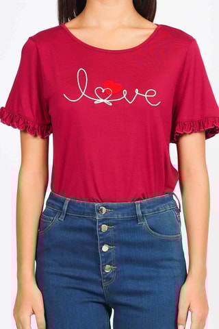 T-shirt - Bordeaux - Naf Naf