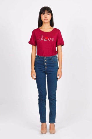 T-shirt - Bordeaux - Naf Naf