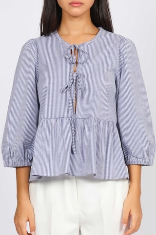 Blouse - Ciel et blanc - Naf Naf