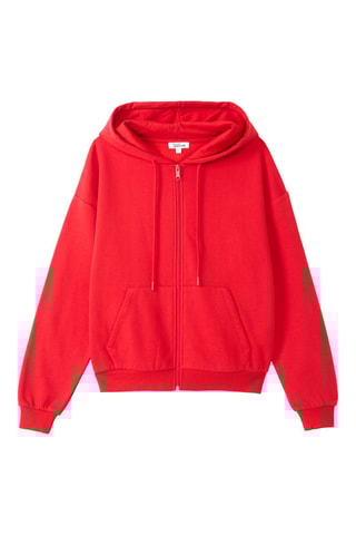 Sweat à capuche - Rouge - Jennyfer