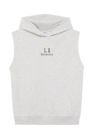 Sweat à capuche sans manches - Gris - Jennyfer