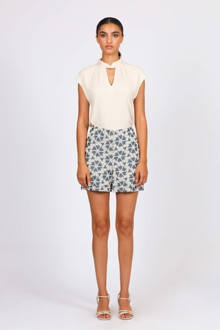 Short - Bleu marine et blanc - Naf Naf