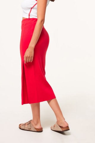 Jupe longue - Rouge - Jennyfer