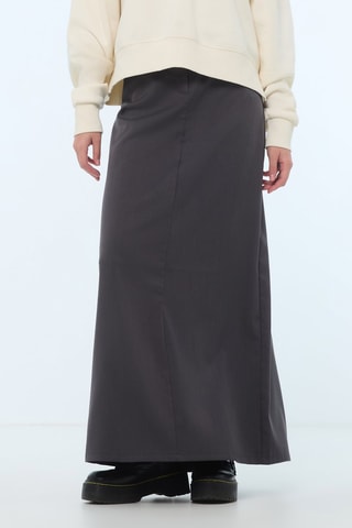 Jupe longue taille haute - Gris foncé - Jennyfer