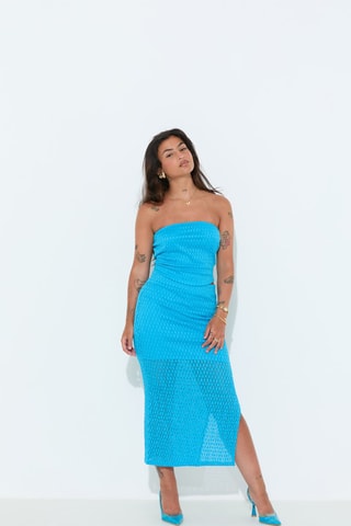 Jupe longue taille haute - Bleu clair - Jennyfer