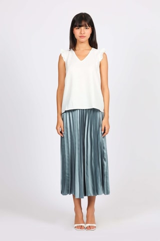 Jupe plissée - Vert foncé - Naf Naf