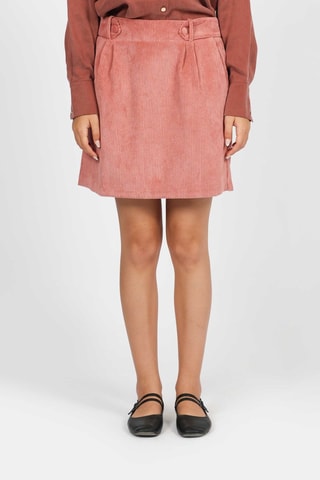 Jupe droite en velours taille haute - Corail - Naf Naf