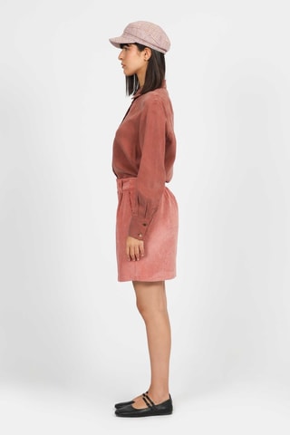 Jupe droite en velours taille haute - Corail - Naf Naf