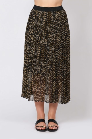 Jupe midi - Beige et noir - Naf Naf