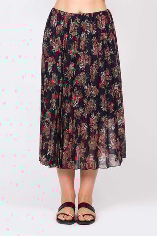 Jupe midi - Noir et rouge - Naf Naf