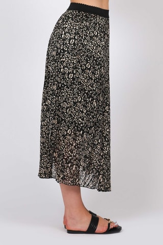 Jupe midi - Kaki et blanc - Naf Naf