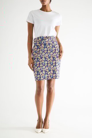 Jupe droite taille haute - Bleu - Naf Naf