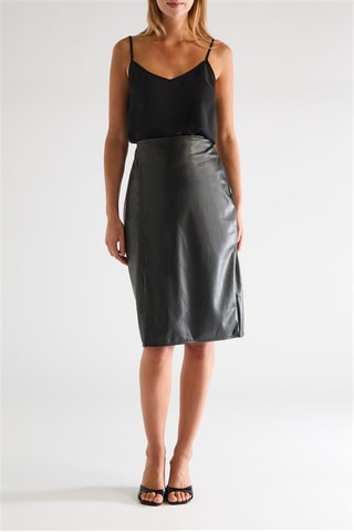 Jupe droite taille haute - Noir - Naf Naf