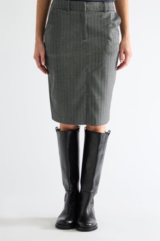 Jupe droite - Gris chiné - Naf Naf