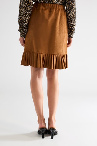 Jupe droite en velours taille haute - Camel - Naf Naf