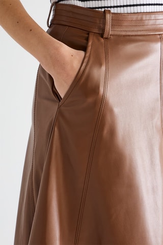 Jupe midi taille haute - Marron foncé - Naf Naf