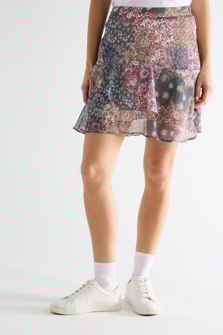 Jupe volantée taille haute - Bleu canard - Naf Naf