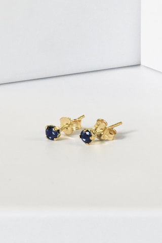 Brincos Little blue Ouro amarelo e safiras