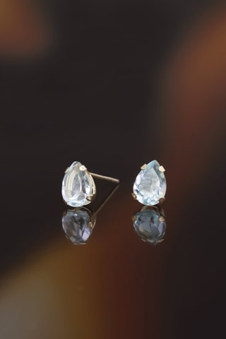 Brincos Gouttes étincelantes Ouro amarelo e topázio