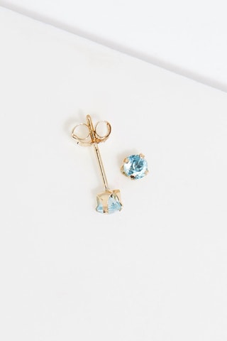Brincos Topaze bleue Ouro amarelo e topázio