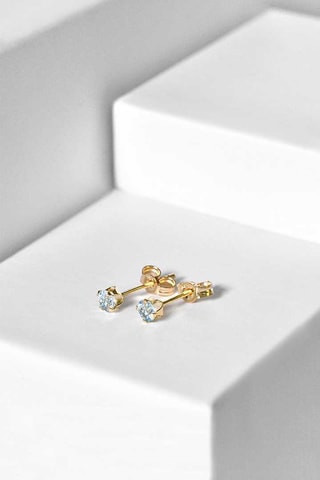 Brincos Topaze bleue Ouro amarelo e topázio