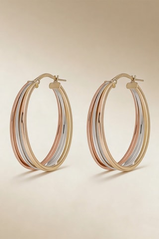 Argolas Orion Ouro rosa, ouro branco e amarelo