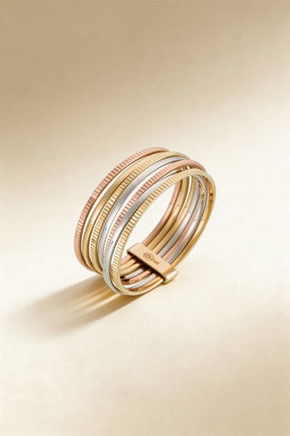 Anel Acapulco Ouro amarelo, ouro branco e ouro rosa