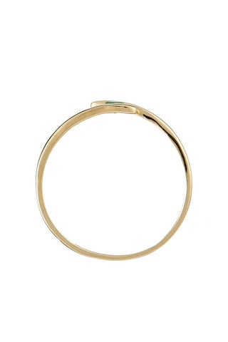 Anel Arc Ouro amarelo e esmeralda